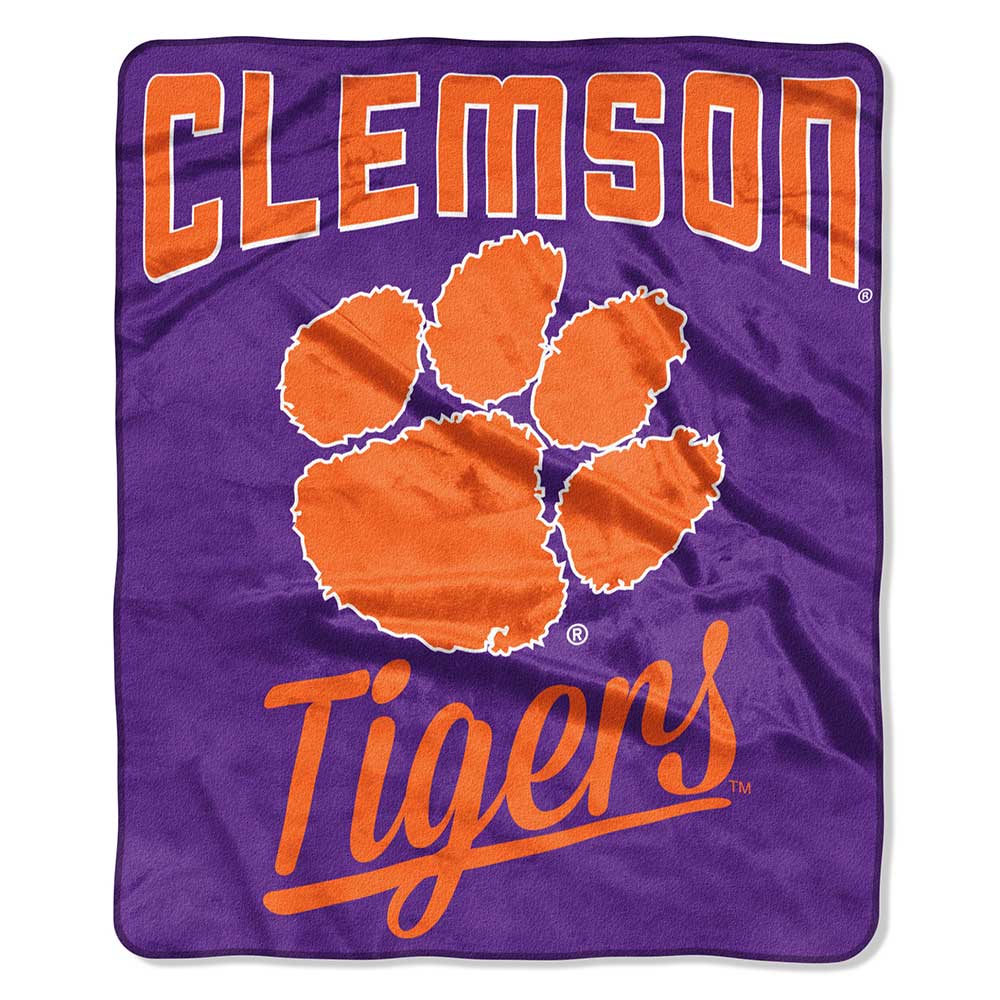 Clemson Tigers Alumni Raschel Throw Blanket