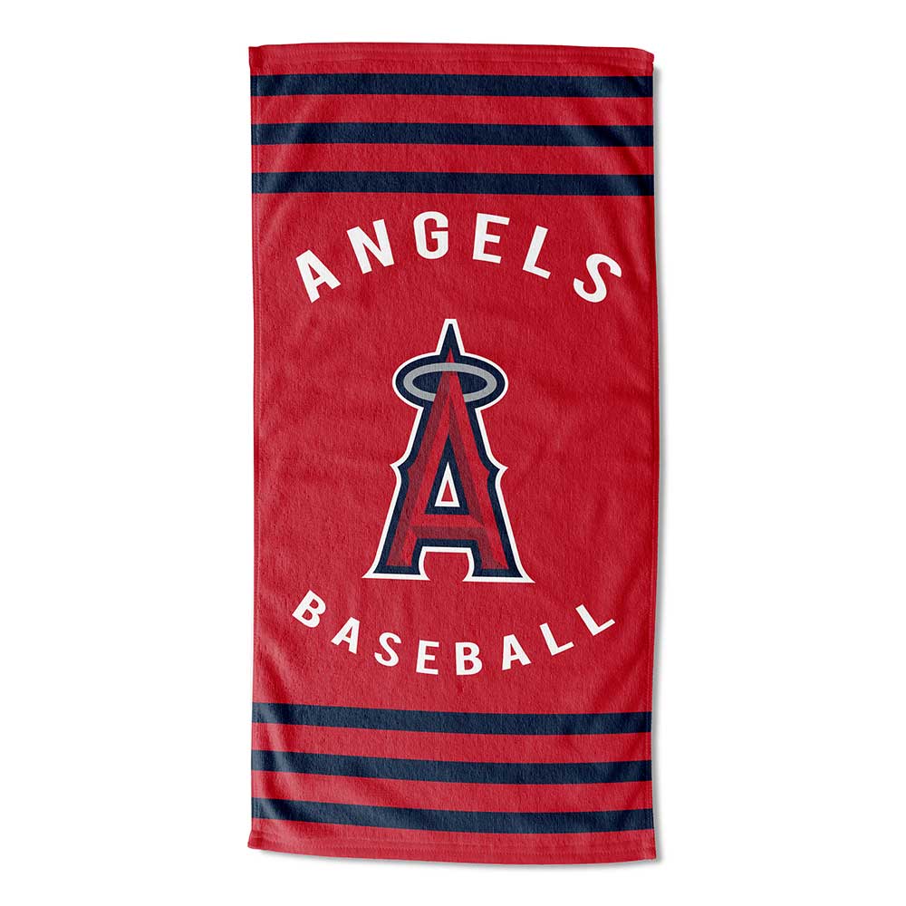 Los Angeles Angels MLB Stripes Beach Towel