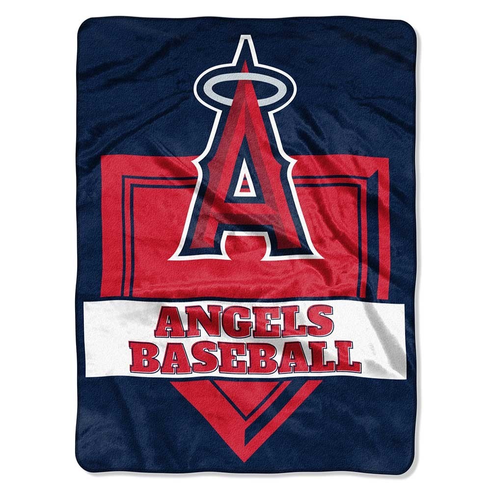 Los Angeles Angels MLB Home Plate Raschel Throw Blanket