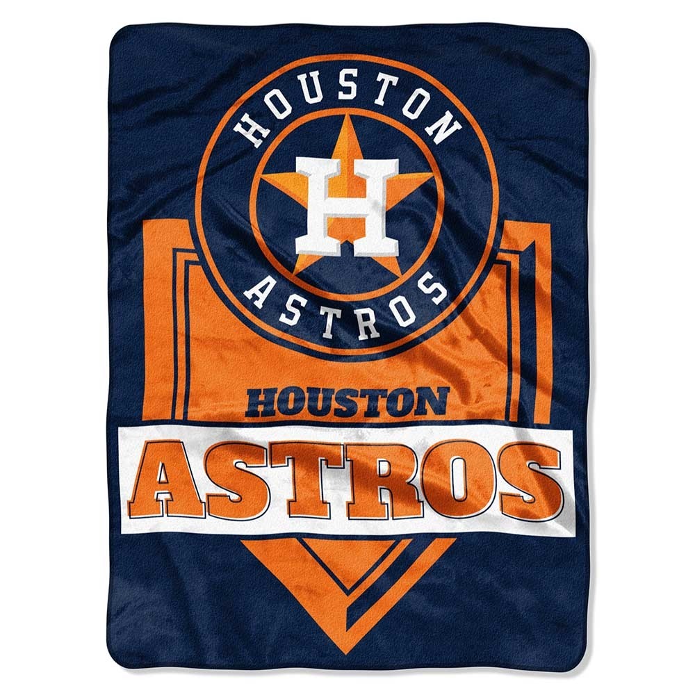 Houston Astros MLB Home Plate Raschel Throw Blanket