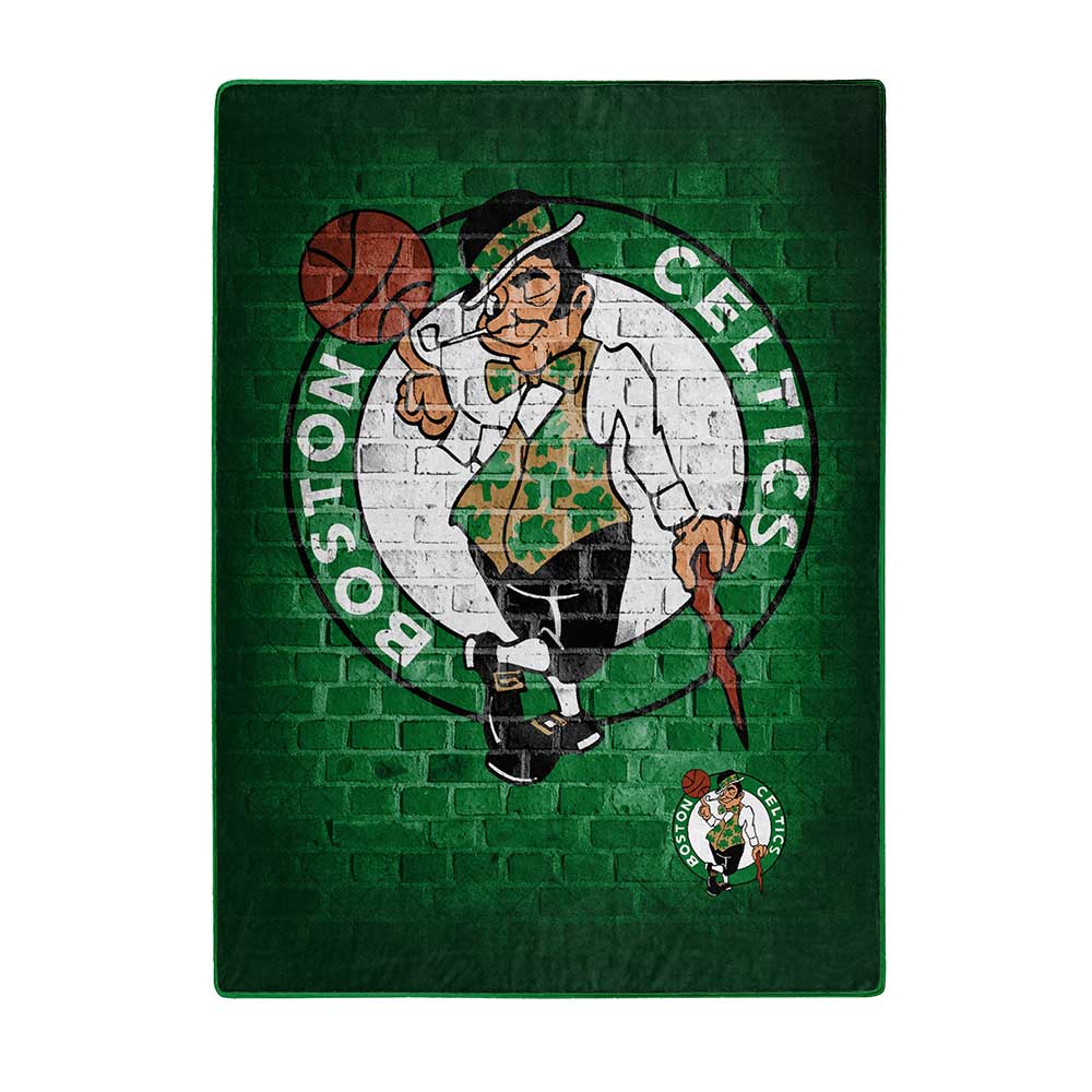 Boston Celtics NBA Street Raschel Throw Blanket