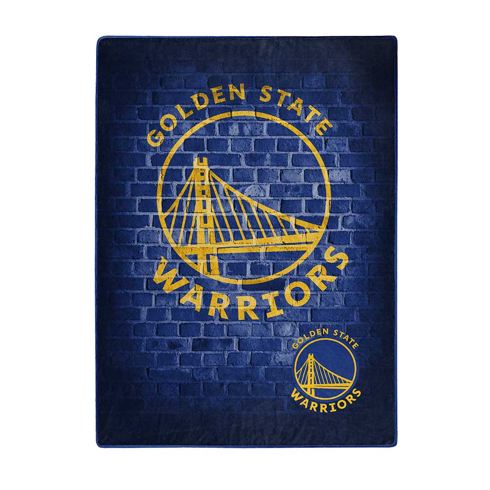 Golden State Warriors NBA Street Raschel Throw Blanket