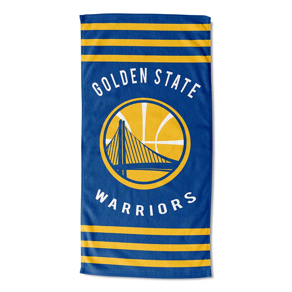Golden State Warriors NBA Stripes Beach Towel