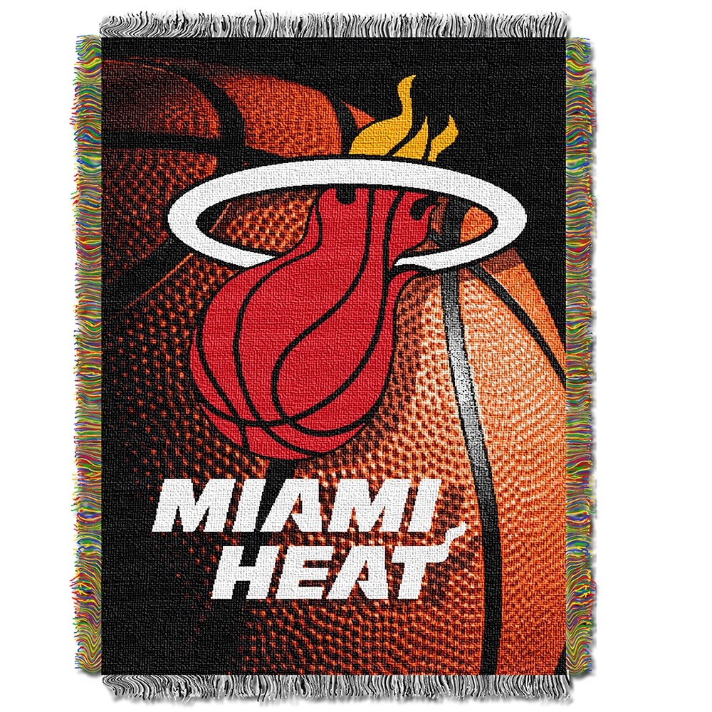 Miami Heat NBA Photo Real Woven Tapestry Throw Blanket