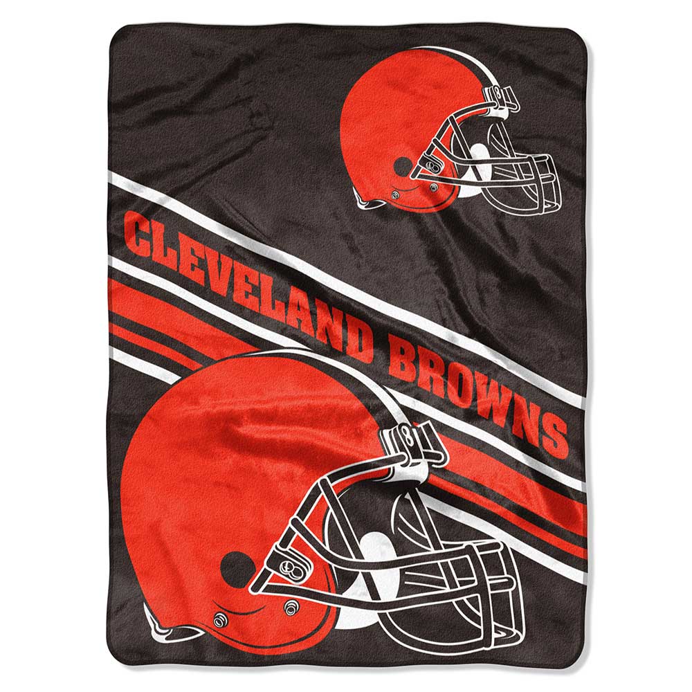 Cleveland Browns NFL Slant Raschel Throw Blanket