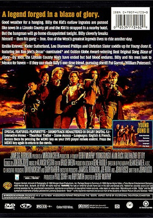 Young Guns 2 1990 Kiefer Sutherland Dvd Elvis Dvd Collector Movies Store