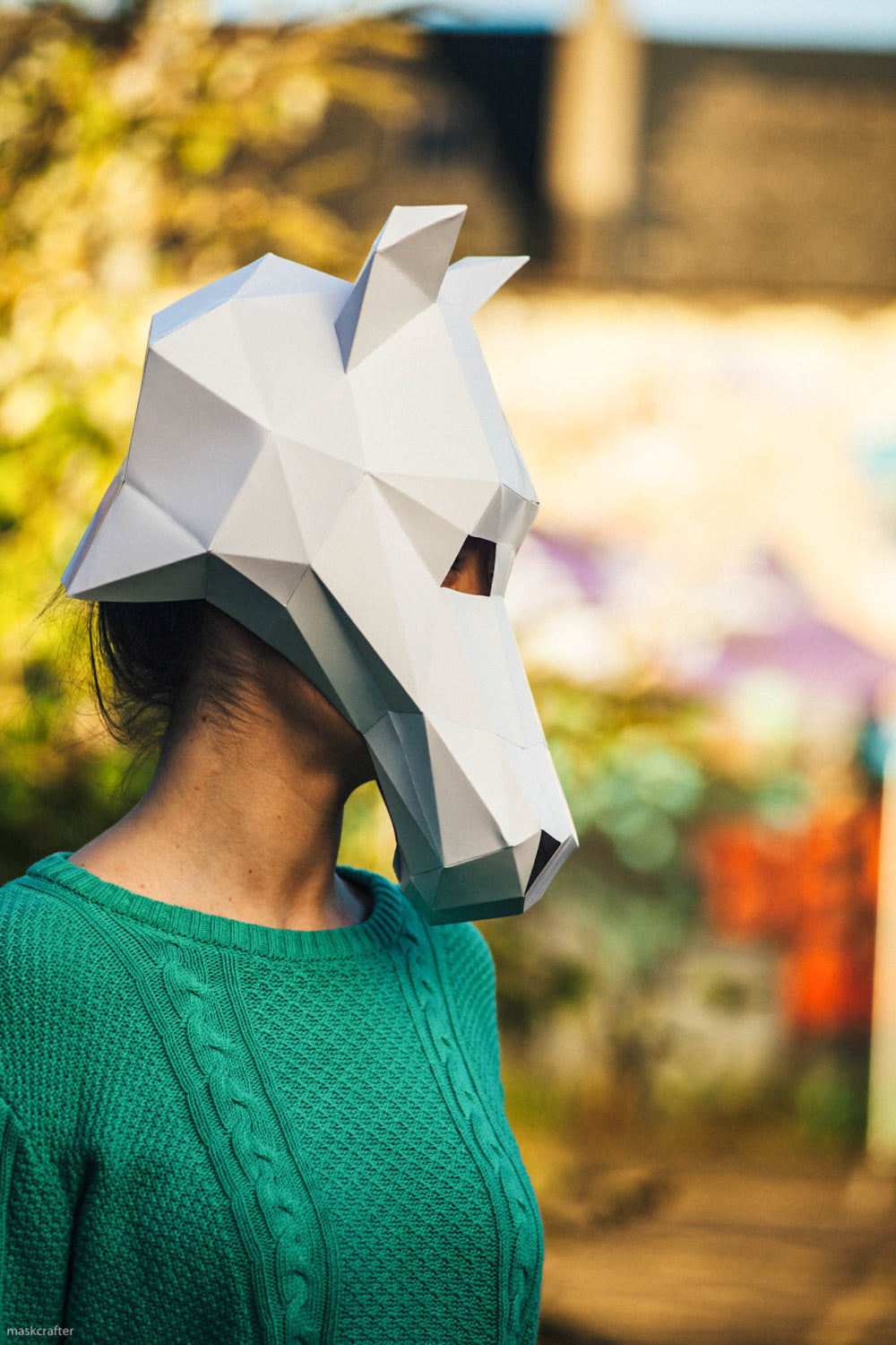 Paper Horse Mask Papercraft Template Printable Mask Diy Instant Download