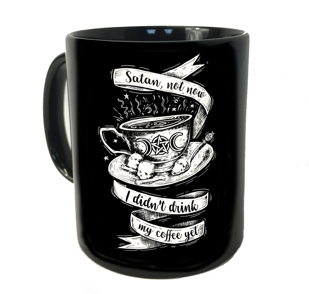 Alchemy Triple Skulls Black Cup With Candle Holder Mug Warmer