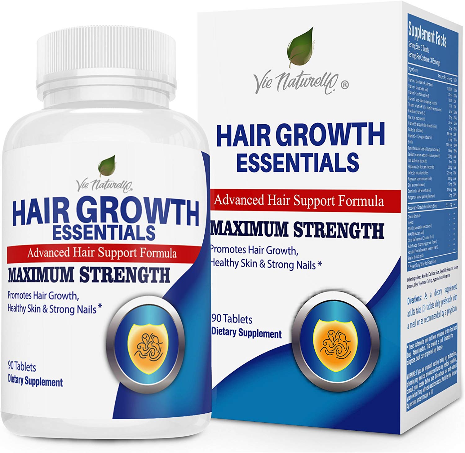 Hair Vitamins for Faster Hair Growth - Advanced Hair Growth Essentials -  Vie Naturelle
