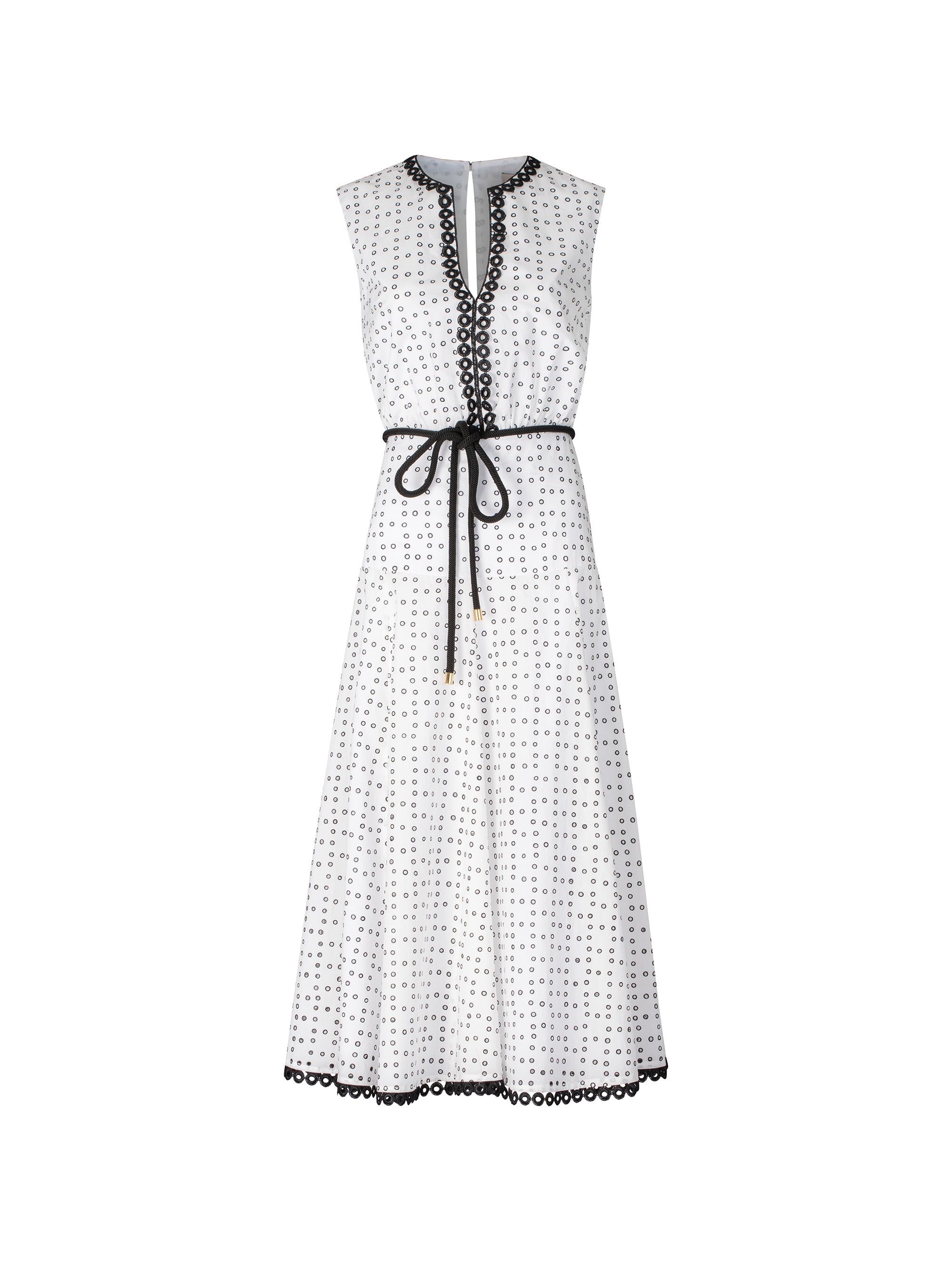 Bora Dress White Black Dots