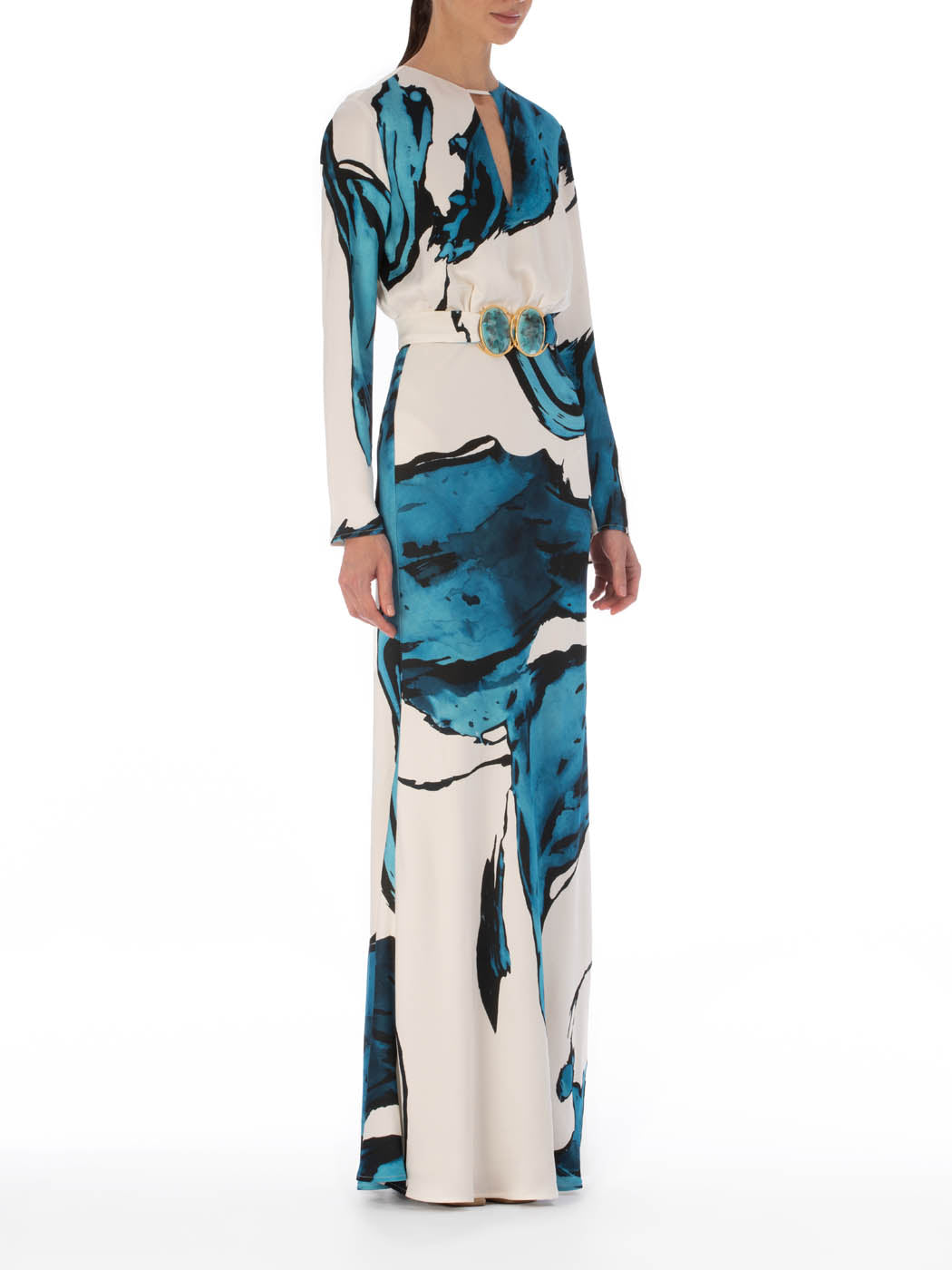 Fadia Dress Multi Abstract Waves