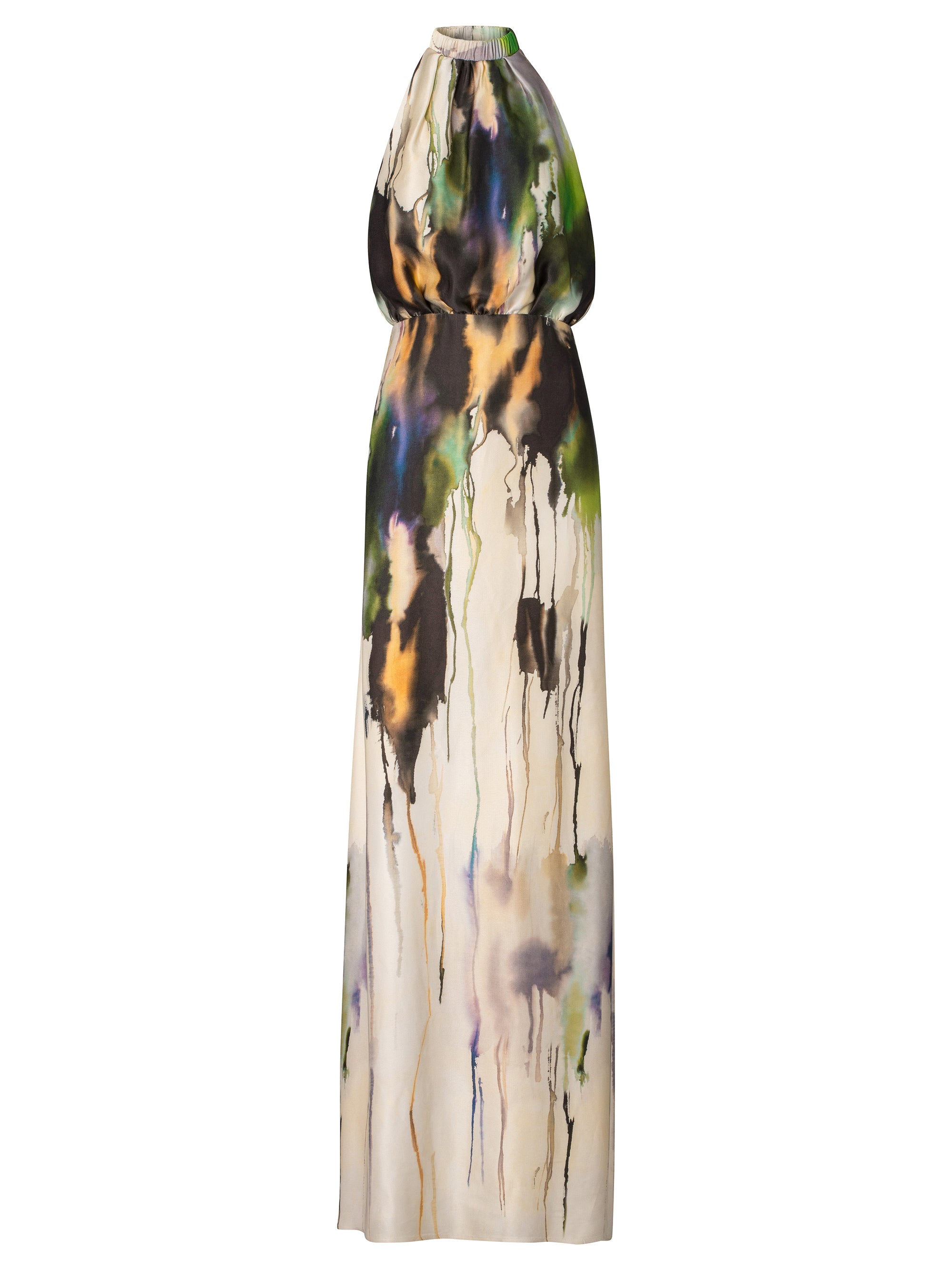 Mabel Dress Olive Watercolor