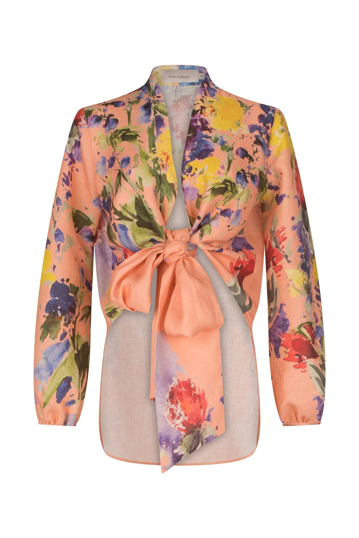 Floral Blouse Apricot Spring Garden