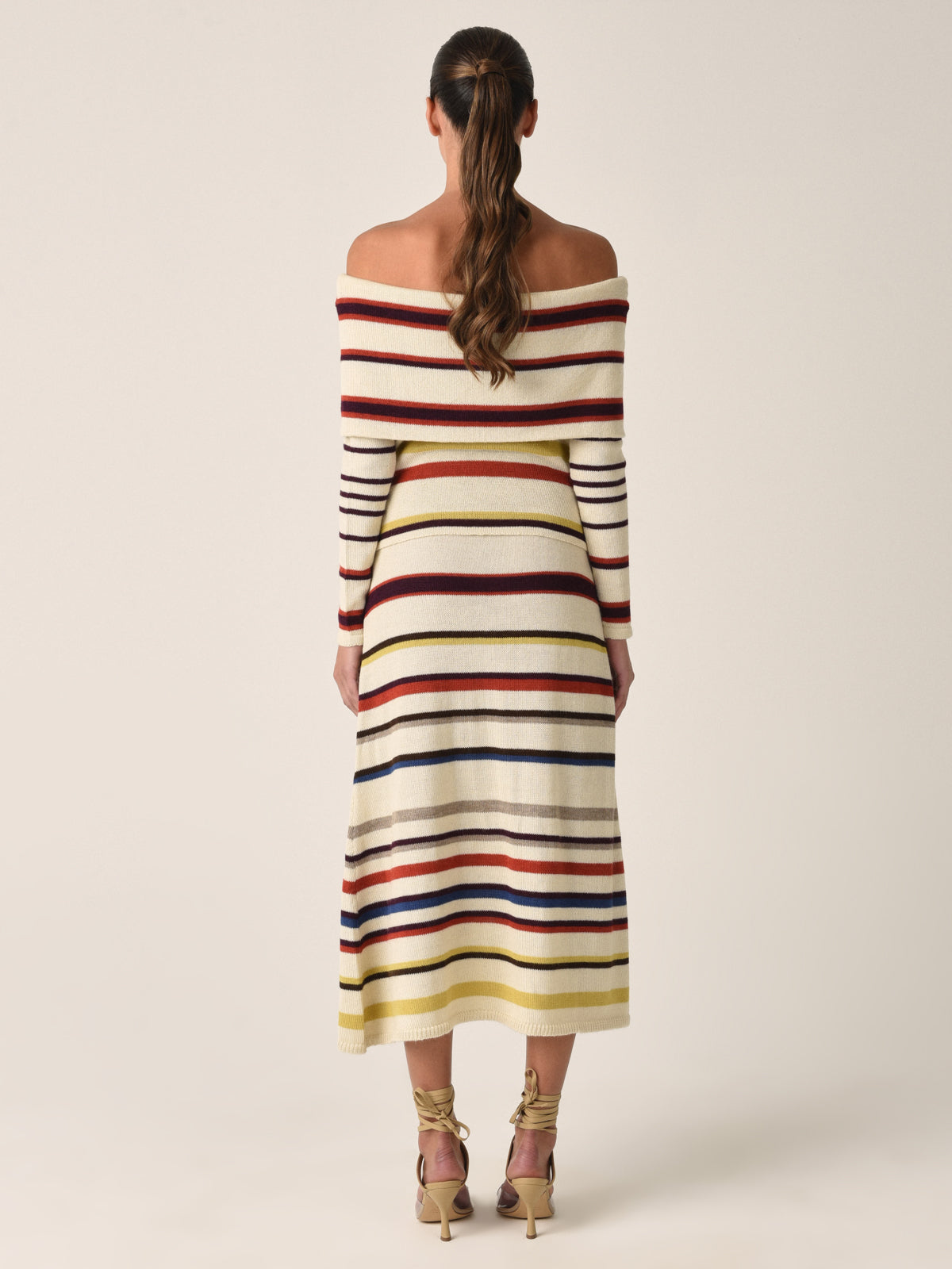 Brie Skirt Multi Mustard Stripe