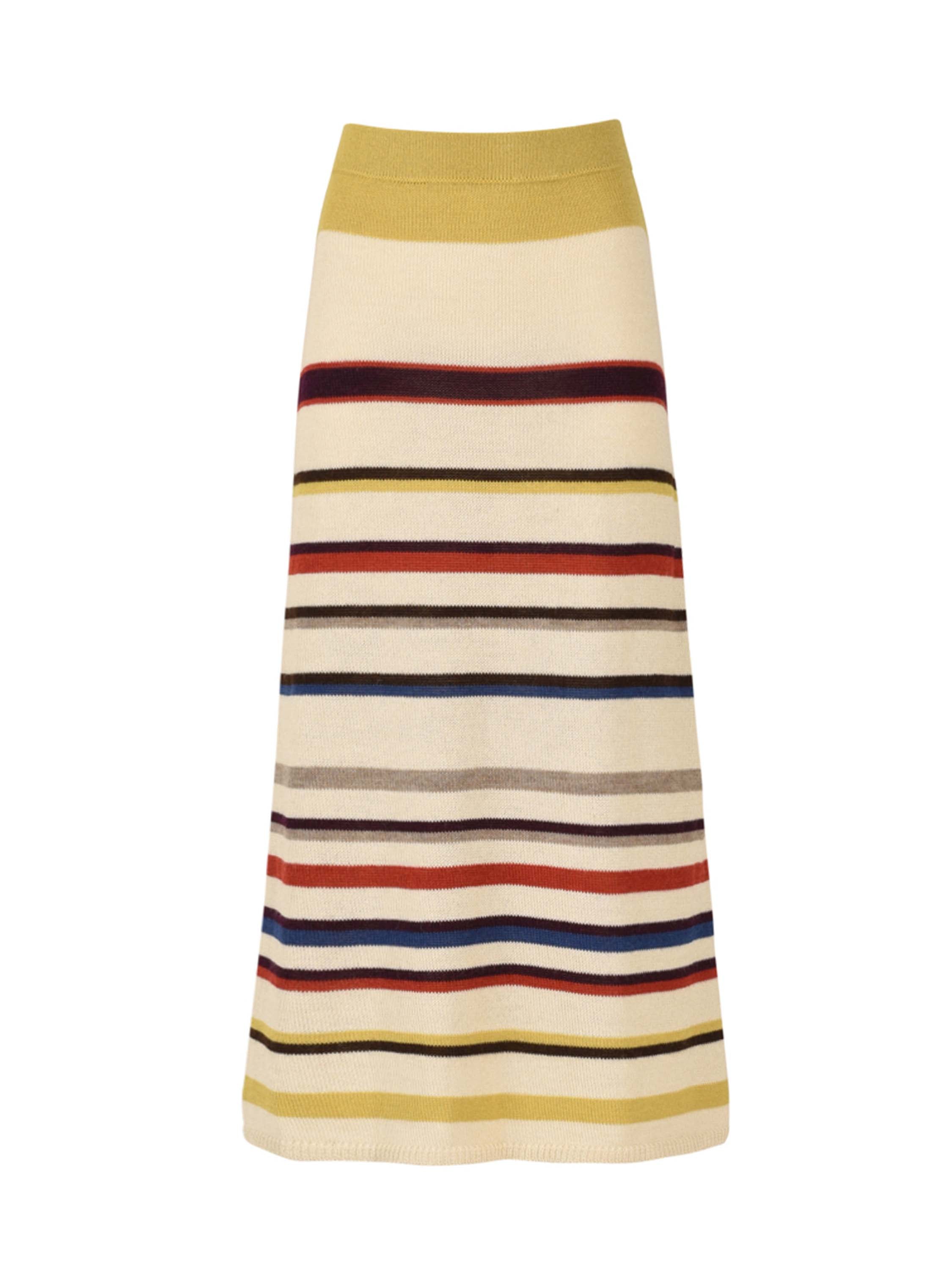 Brie Skirt Multi Mustard Stripe