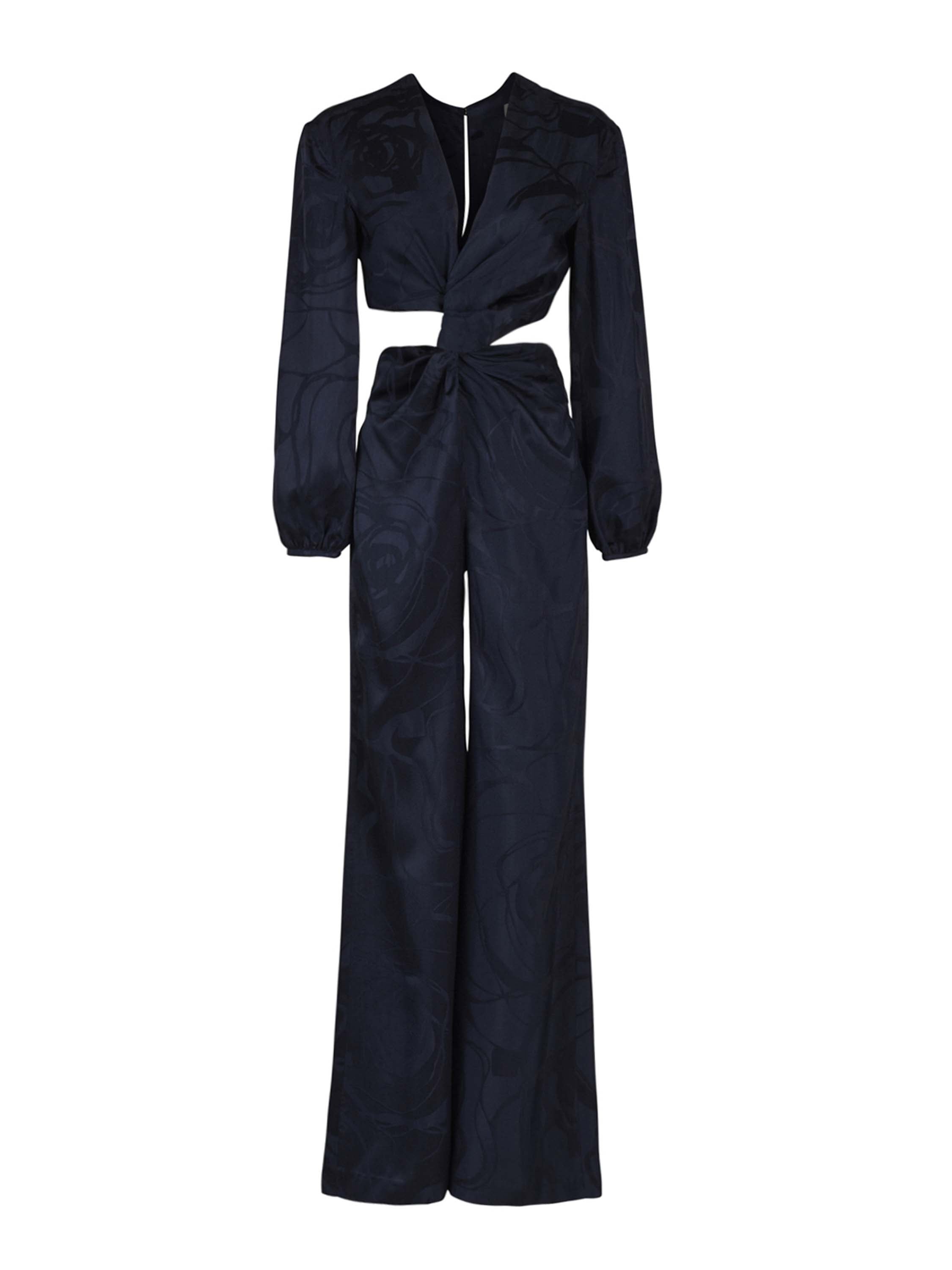 Joely Jumpsuit Navy Jacquard