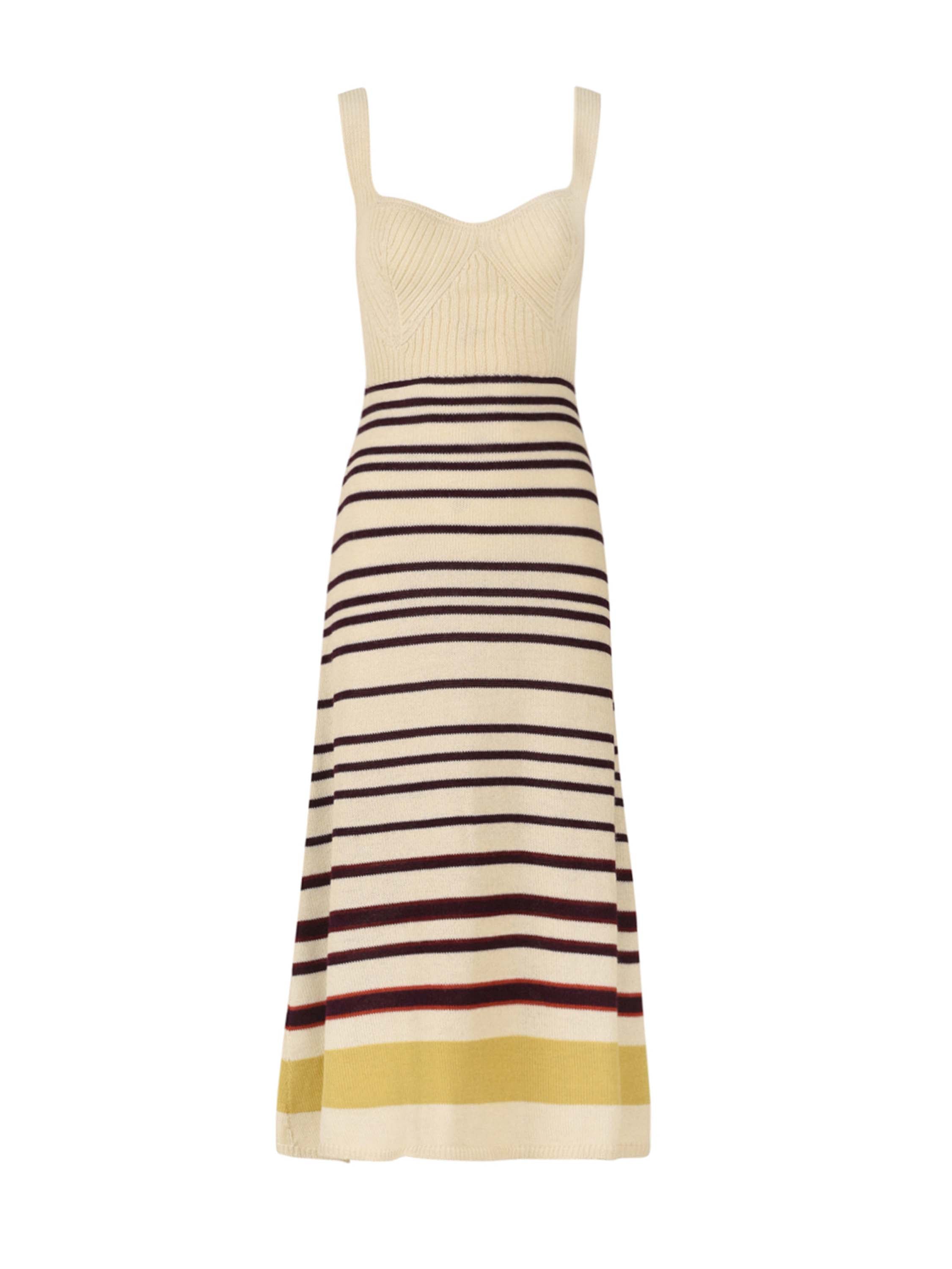 Muriel Dress Multi Mustard Stripe