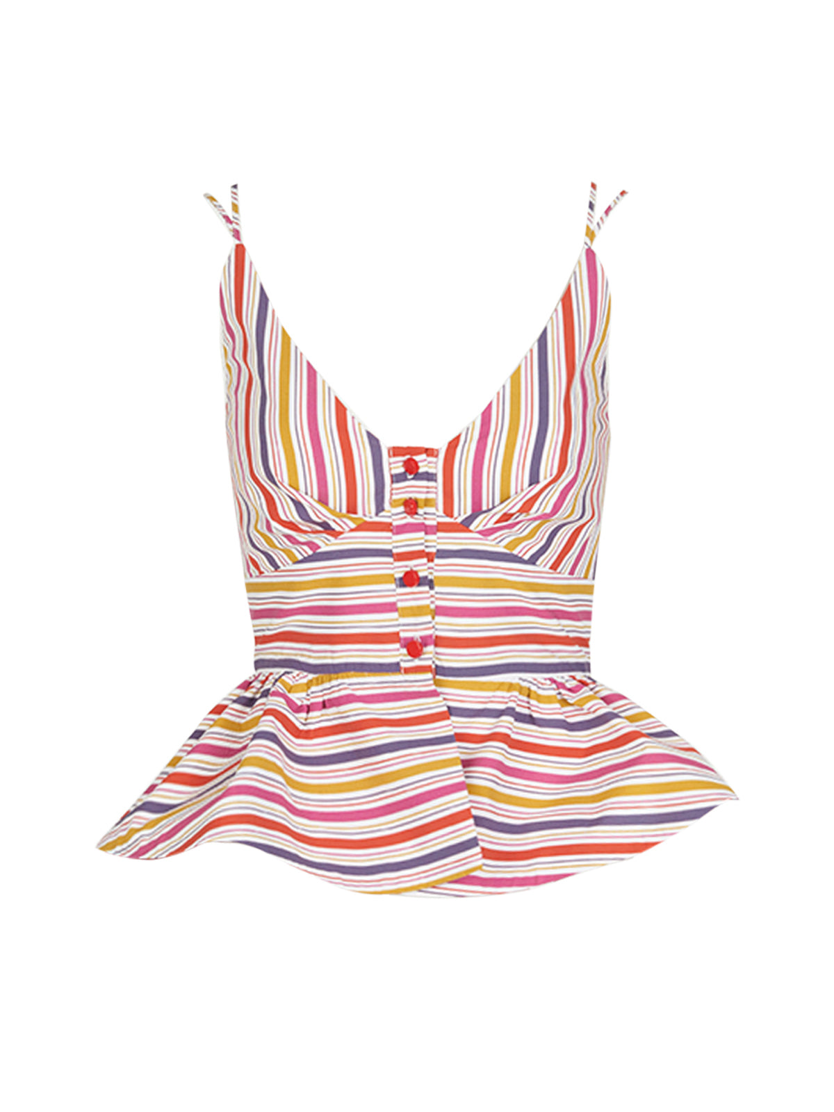 Fiorella Top Golden Magenta Stripes