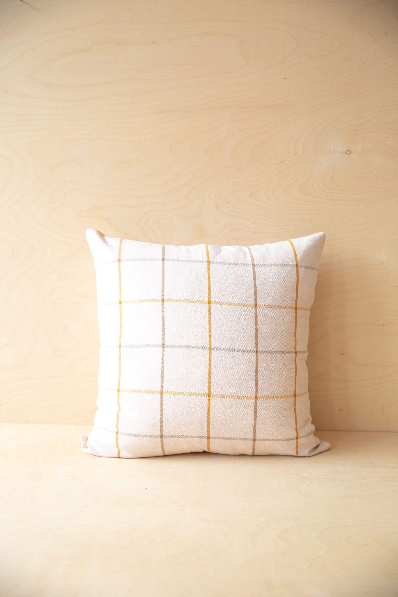 Reja Pillow | Brown Windowpane | Sample