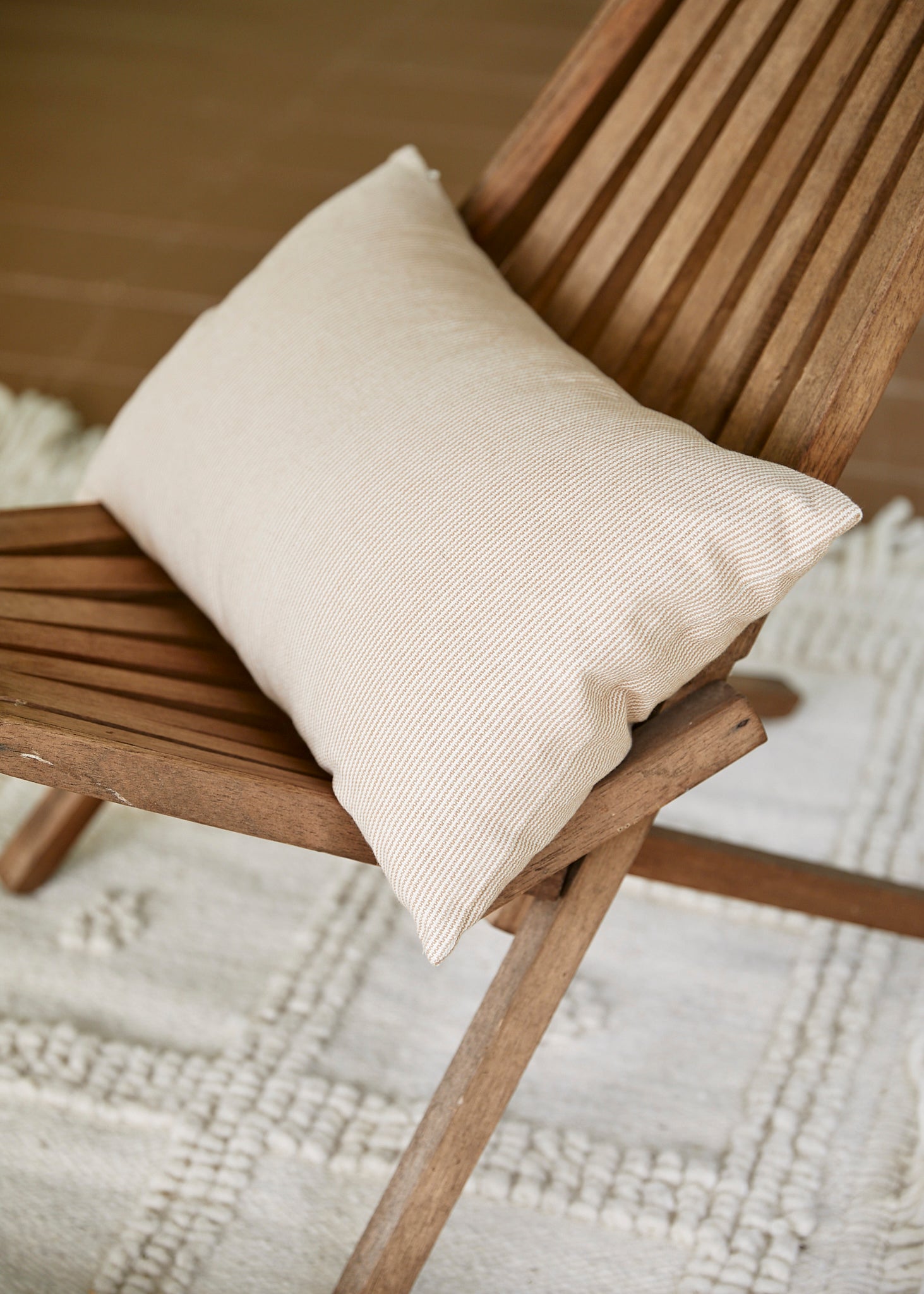 Pinstripe Lumbar Pillow Cover | Clay