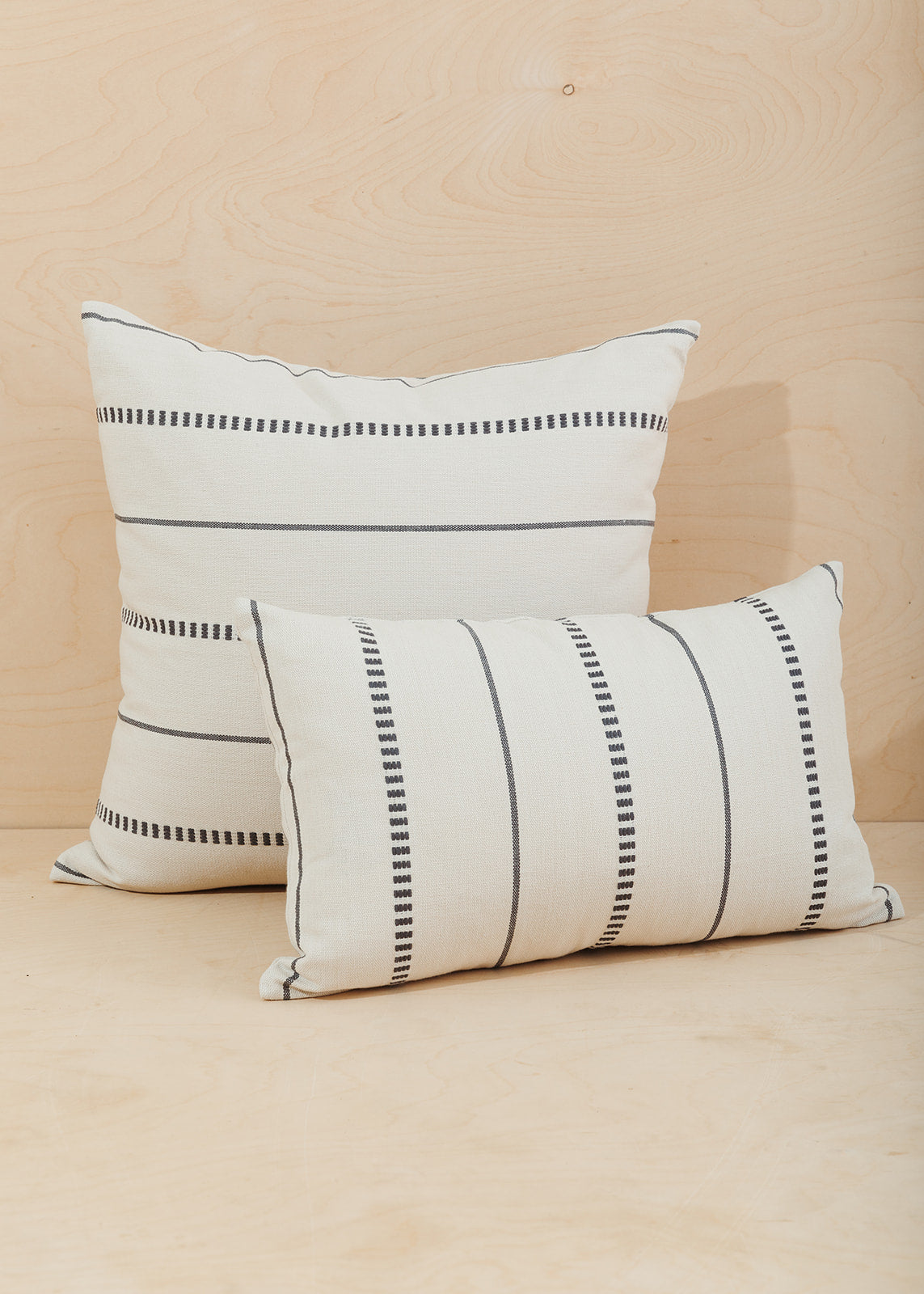 Brocade Lumbar Pillow Cover | Iron Stripe