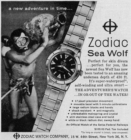 1960s Zodiac Sea Wolf (Ref. 722-916) W/ Box & Military Provenance