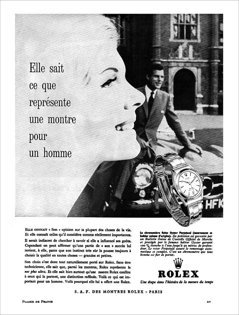 Vintage Rolex Oyster Advertisement