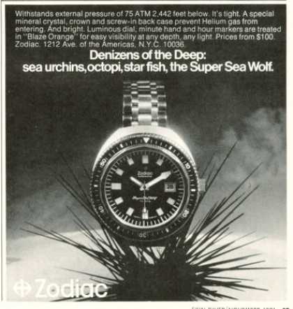 1970s Zodiac Super Sea Wolf (Ref. 722.936)