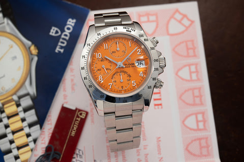 *Like New* 2004 Tudor Prince Date Chronograph (Ref. 79280P) Orange Dial W/ Papers & Accessories