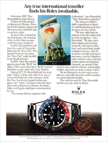 Rolex 1675 GMT advertisement
