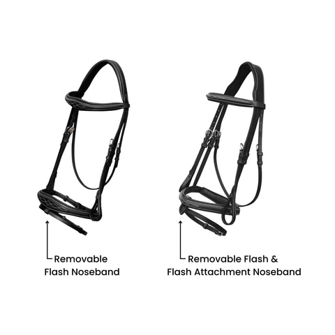 Removable Flash Noseband vs. Removable Flash Noseband and Flash Attachment