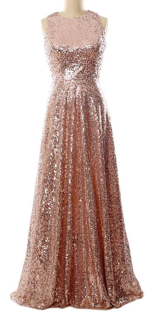 elegant sequin evening gown