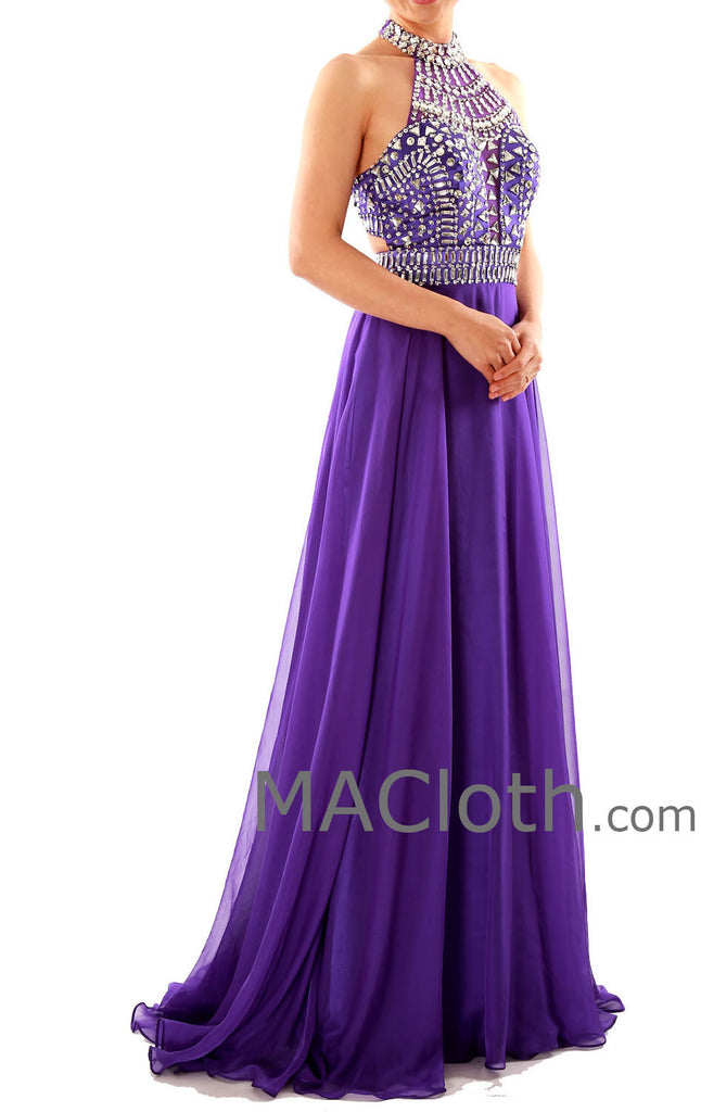 violet long gown