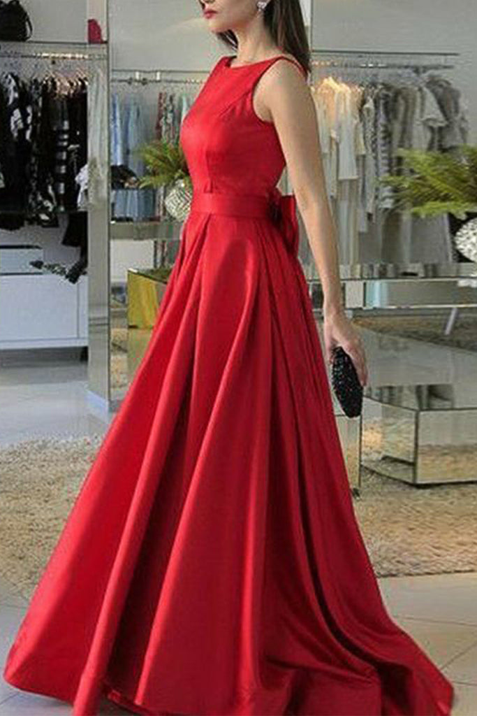 red maxi evening dress