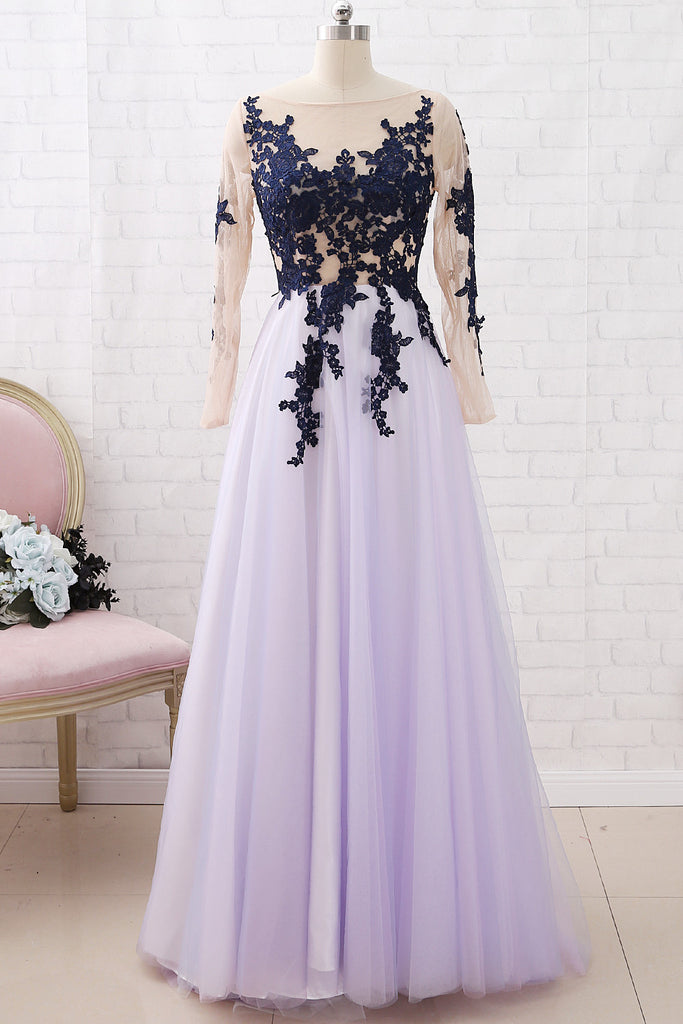 lace maxi prom dress