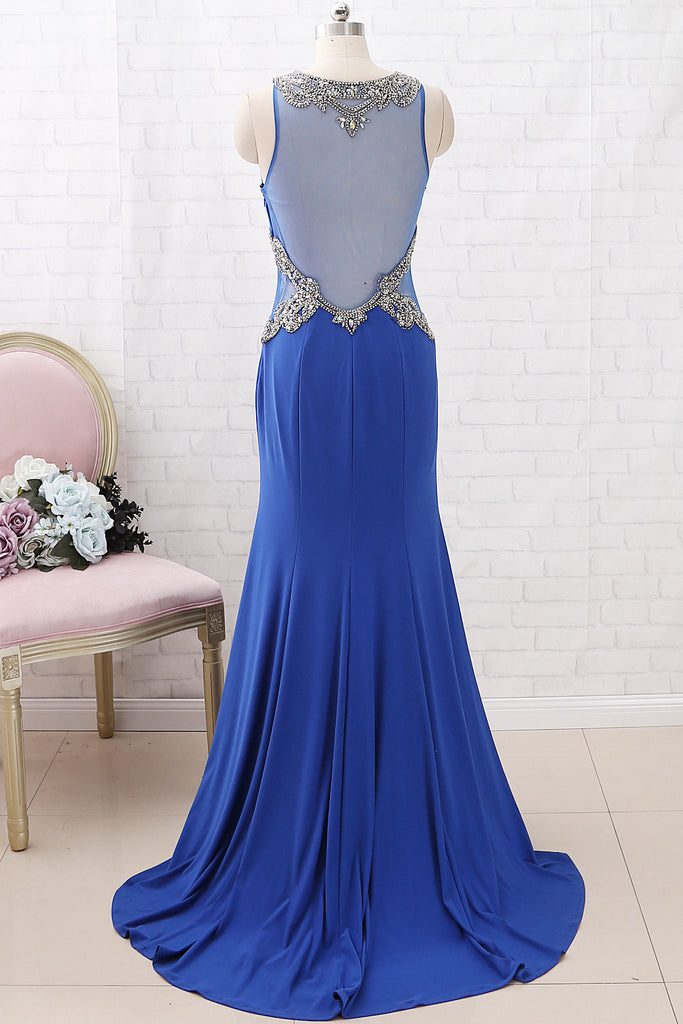 blue and silver evening gowns