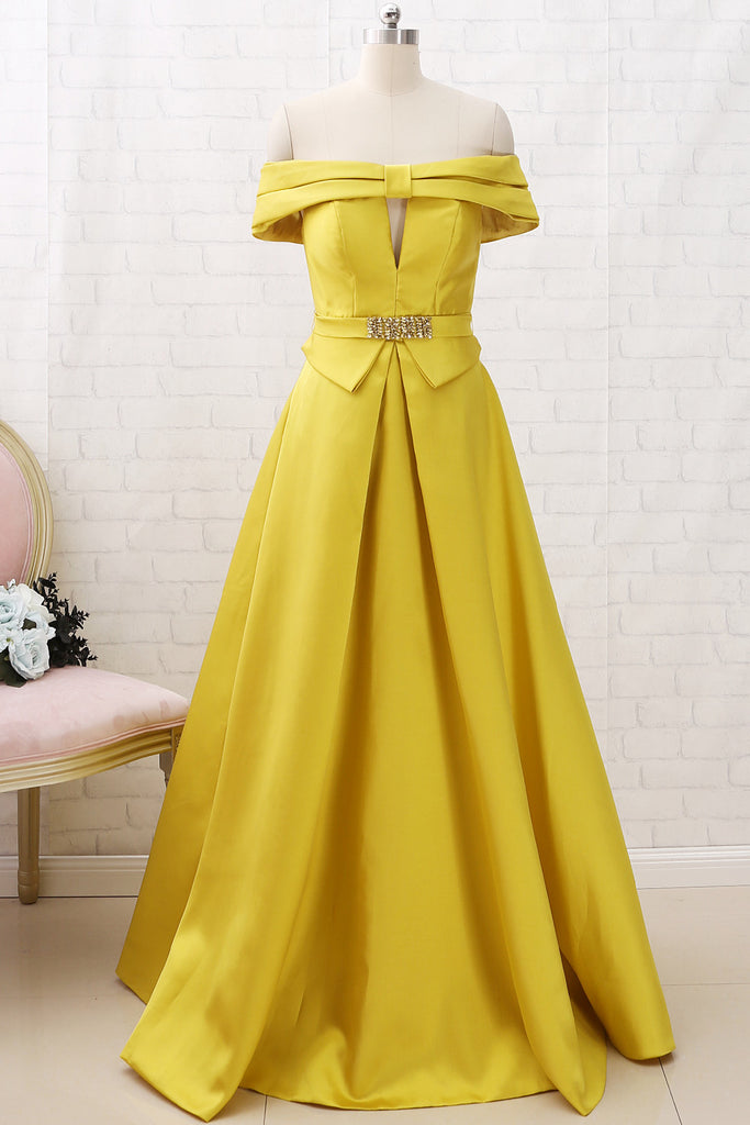 evening gown yellow