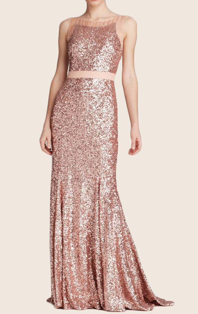 rose gold elegant dress