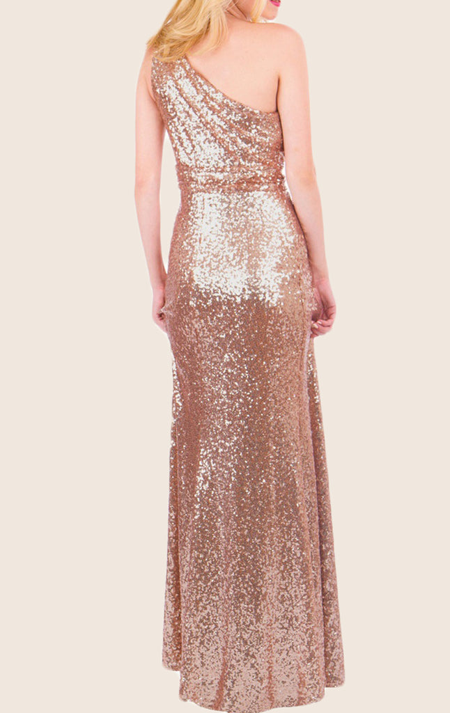 very one shoulder sequin dress