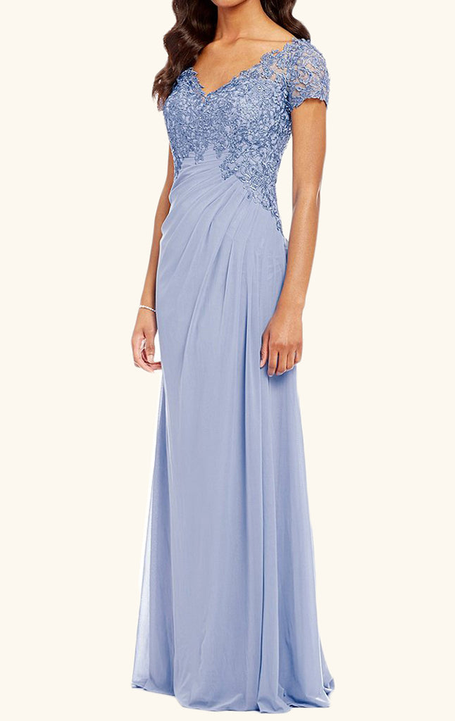 sky blue party wear gown