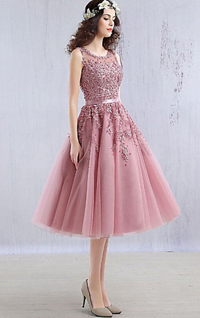 pink midi dress for wedding