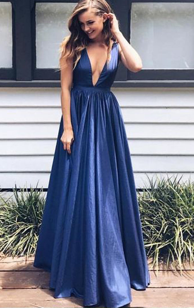 dark navy prom dress