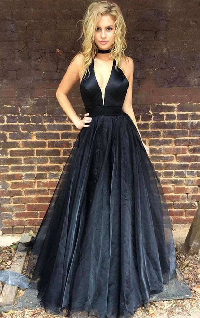 black vintage prom dress