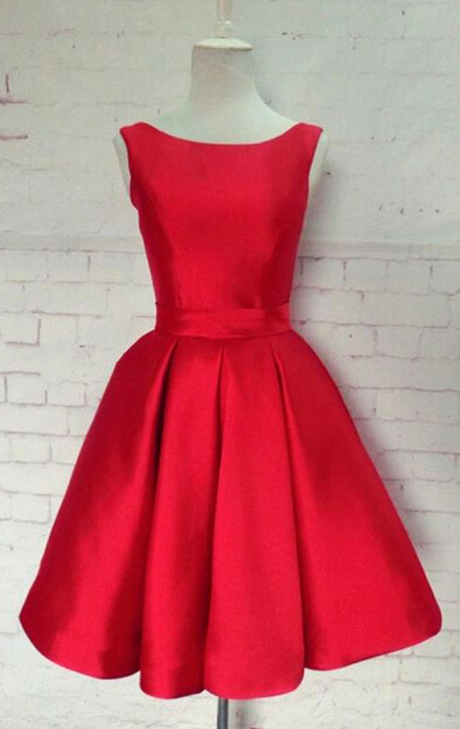 red dinner gown
