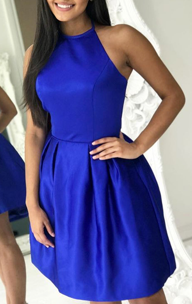 royal blue short dress for wedding