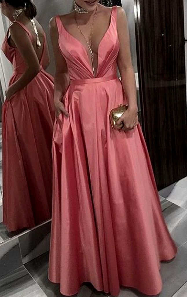 coral formal gown