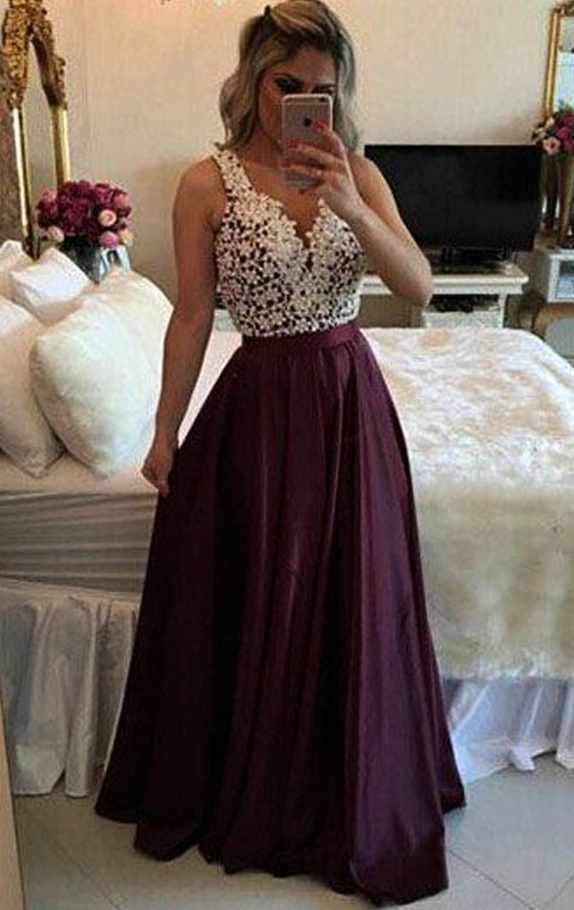 long plum dress