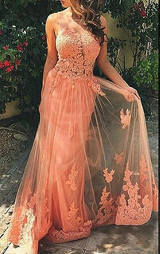 coral evening gowns