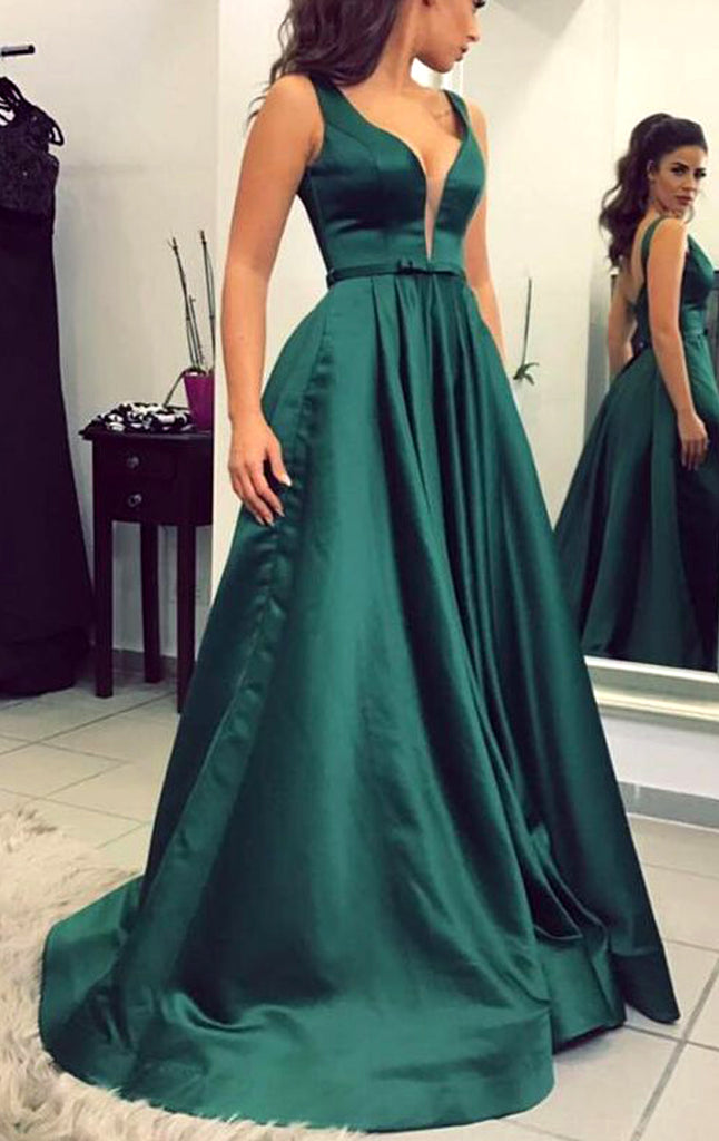 dark teal evening gowns