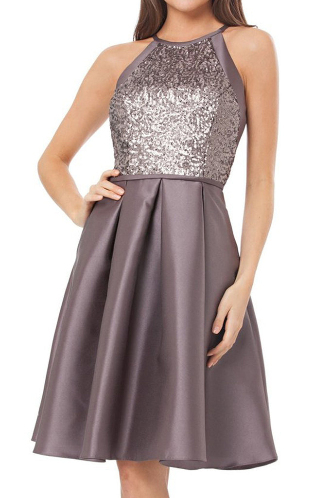 sequin and satin dress
